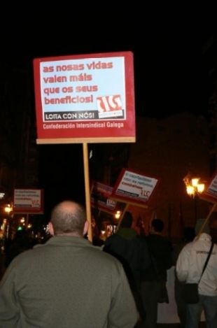 Un participante na marcha de Vigo / Foto: CIG