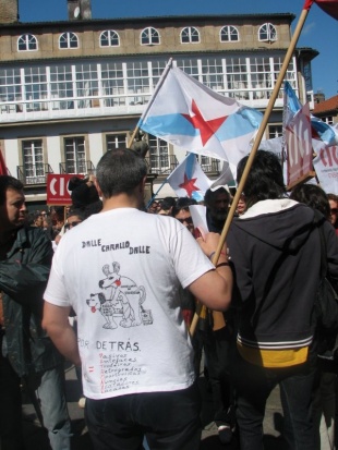 Un momento da manifestación deste xoves