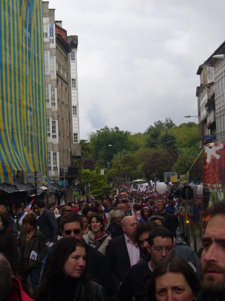 A manifestación, de camiño